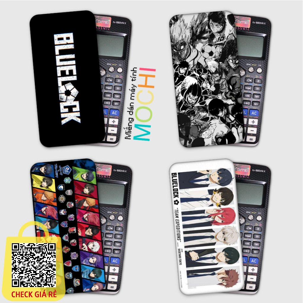 Miếng decal bluelock dán cái loại máy tính (casio fx-570 / fx-570 ii / fx-580 / fx-880, vinacal.)