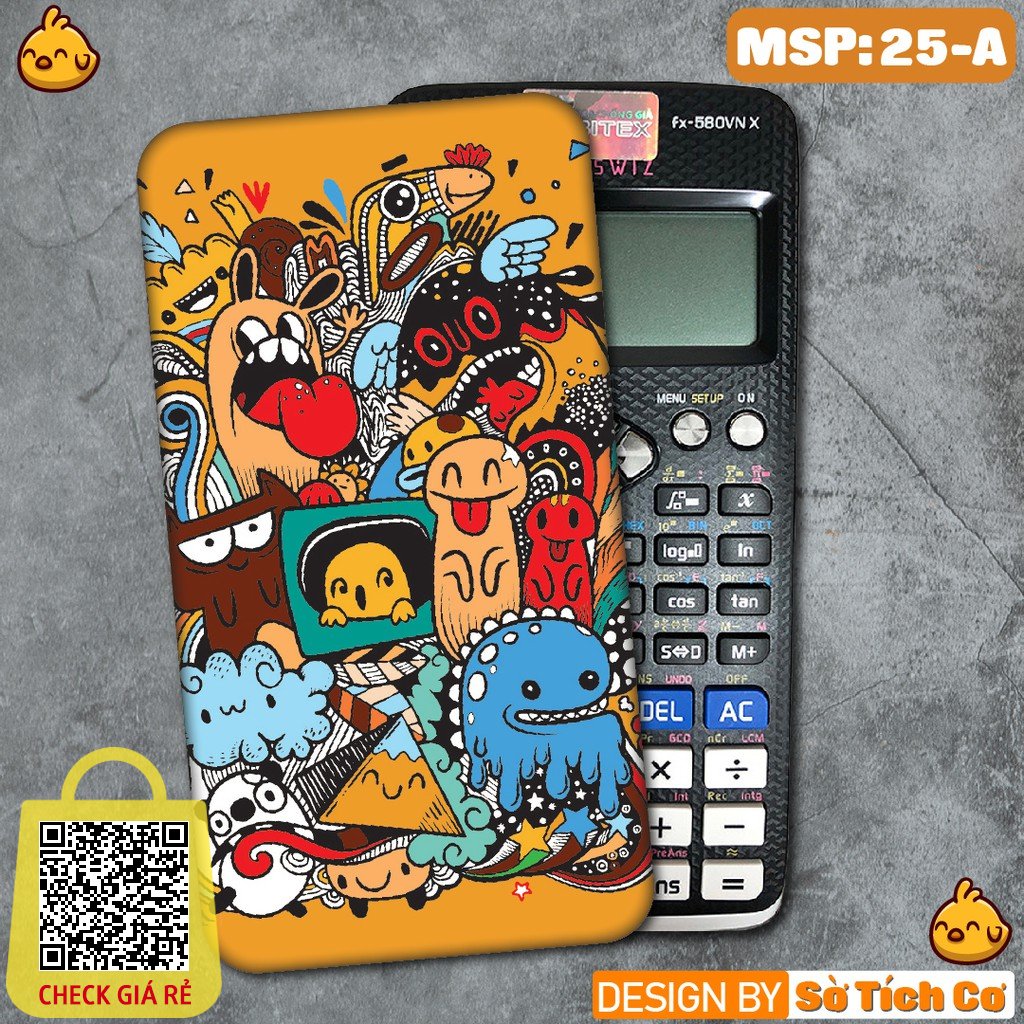 Miếng decal dán máy tính fx-570, fx-580, fx-880, Casio, Vinacal, Monster Pattern MSP: 25