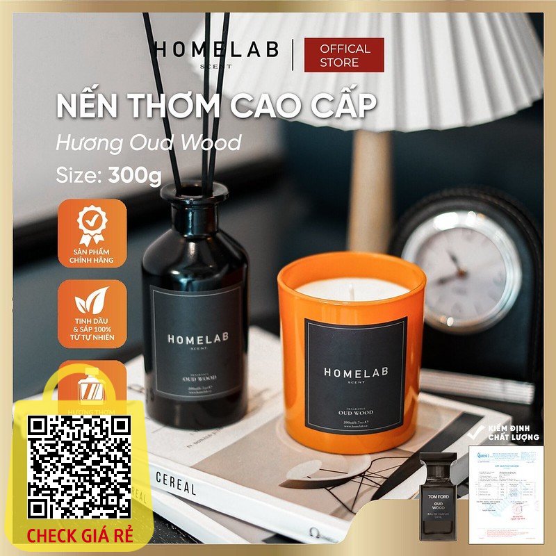 Nen thom mui nuoc hoa OUD WOOD - TOMFORD 300g_HOMELAB