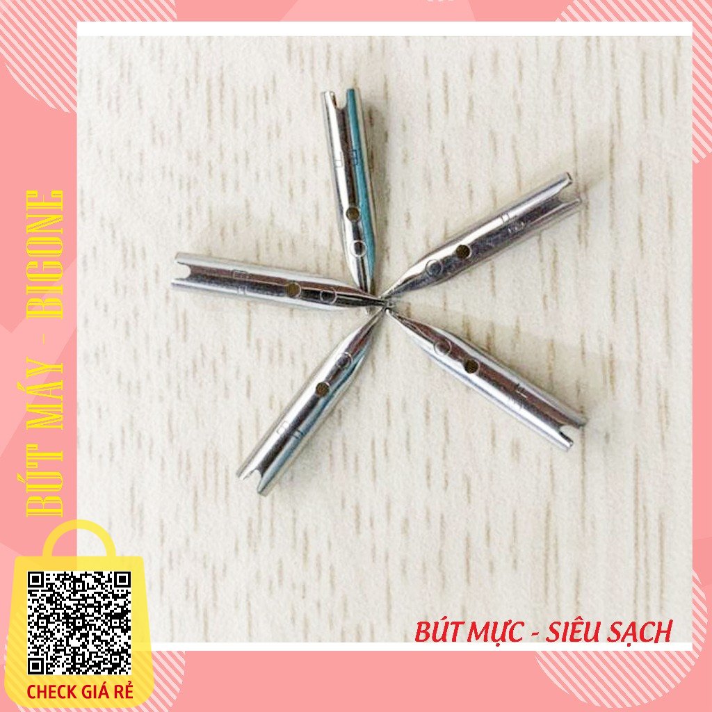 Ngòi bút máy Mini loại ngòi lá tre tròn nét 0.2mm tiêu chuẩn dùng cho các bé mới tập viết lớp 1 đến lớp 3 Bigone