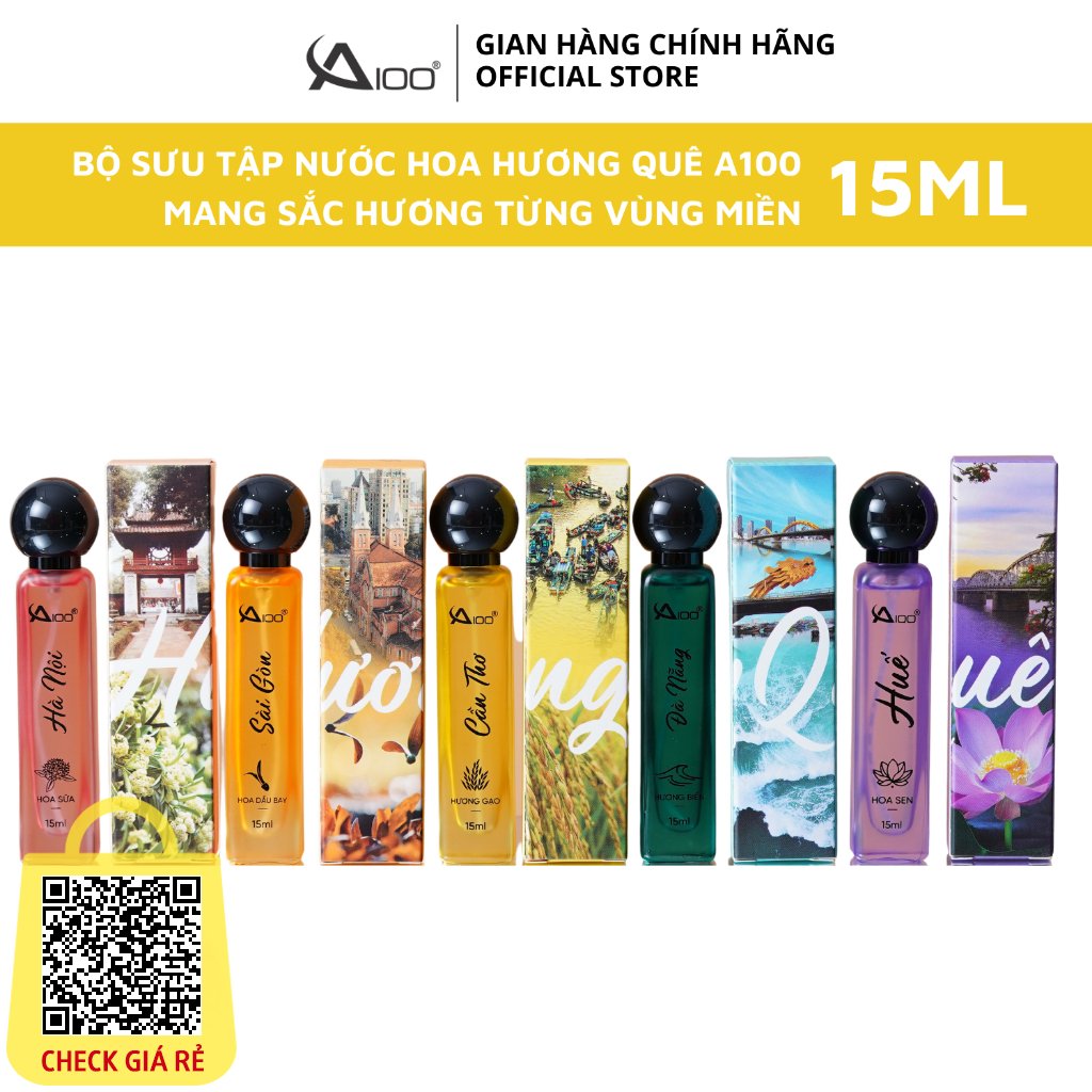 Nước Hoa Hương Quê A100 Chai 15ml - Mang Sắc Hương Đặc Trưng Vùng Miền Với Độ Lưu Hương Trên 12h