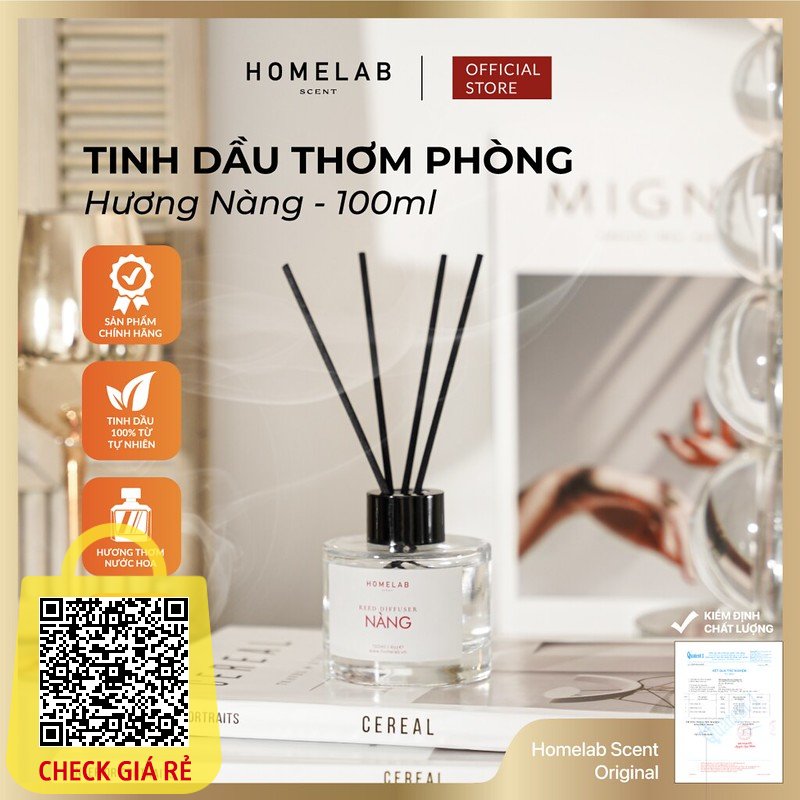 Nước hoa thơm phòng mùi hương NÀNG - nước hoa thơm phòng cao cấp mùi hương thiên nhiên quyến rũ - ngọt ngào 100ml_HOMELAB