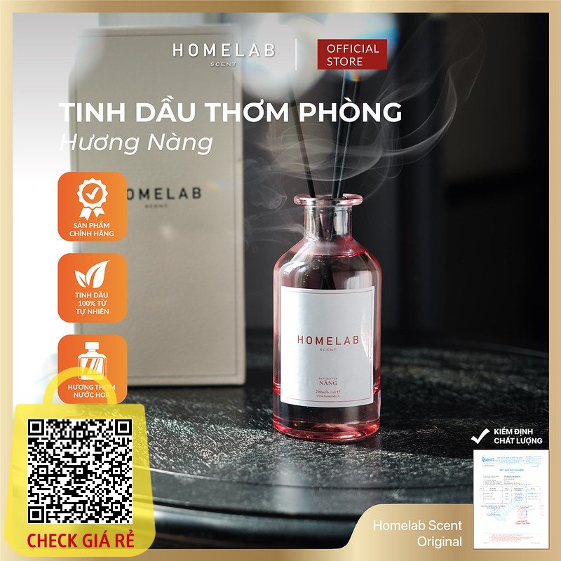 Nước hoa thơm phòng mùi hương NÀNG - nước hoa thơm phòng cao cấp mùi hương thiên nhiên quyến rũ - ngọt ngào 200ml_HOMELAB