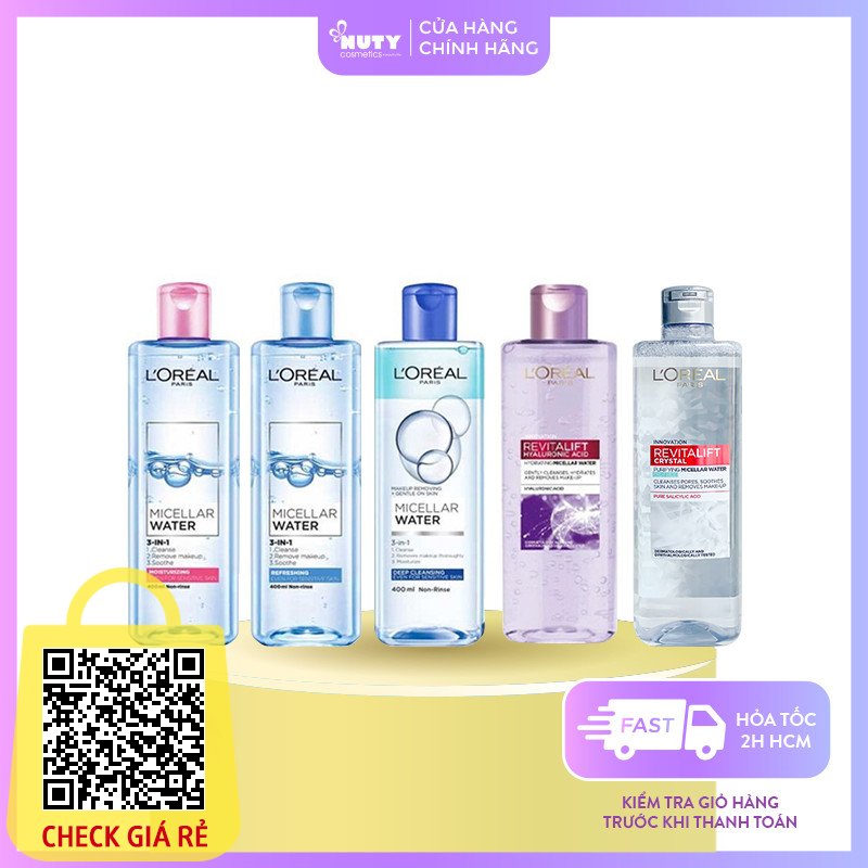 Nước Tẩy Trang L’Oreal Micellar Water 3-in-1 (400ml)