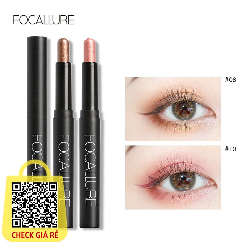 Phấn mắt FOCALLURE nhung mịn dạng bút gồm 12 màu tùy chọn lâu trôi 2g