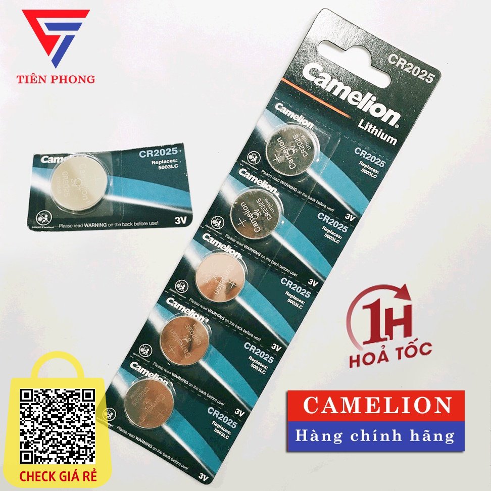 Pin CR2025 Camelion Lithium 3V chính hãng cho máy tính Casio, pin cúc áo, pin cmos máy tính, pin đồng hồ