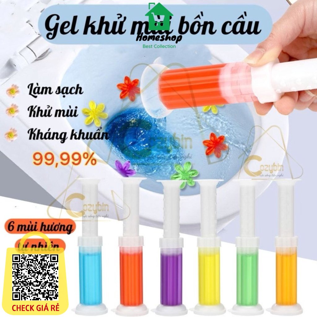 PVN33108 Gel thơm khử trùng, mùi bồn cầu dạng thạch hình bông hoa với 6 mùi thơm nhà vệ sinh