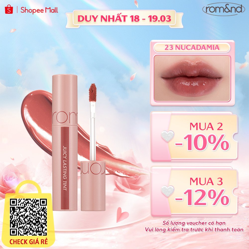 [Rom&nd] Son Tint lì cho môi căng mọng Hàn Quốc Romand Juicy Lasting Tint 5.5g