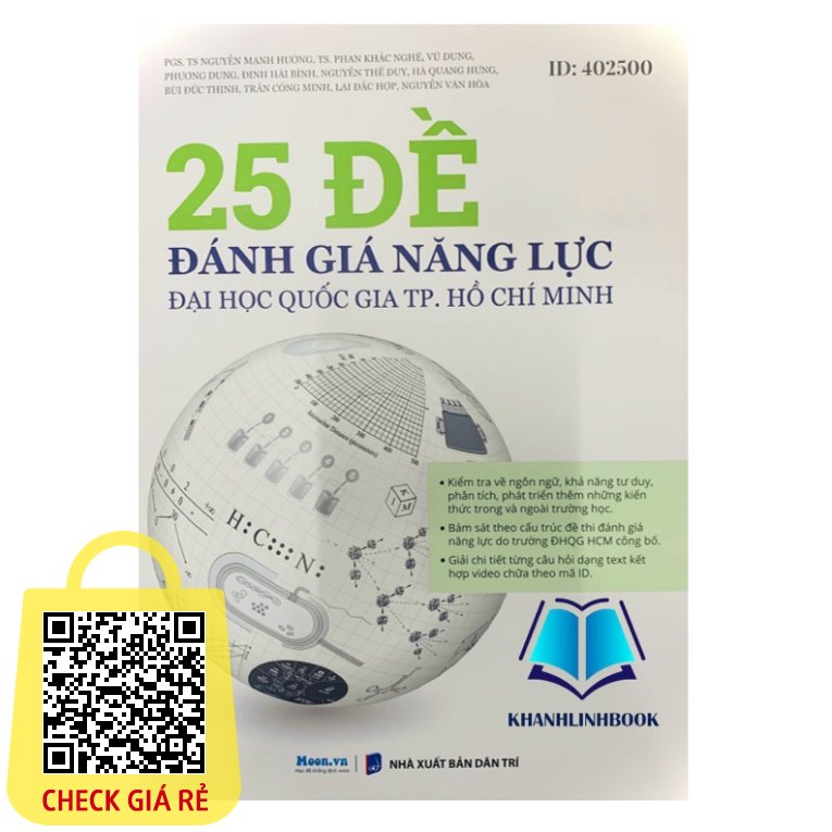 Sách 25 đề ôn thi đánh giá năng lực 2024 ĐHQG TP.HCM (Moon)