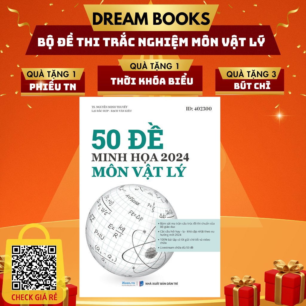 Sách- 50 Bộ Đề Minh Họa Môn Vật Lý Cập Nhật Thi THPT Quốc Gia Năm 2024