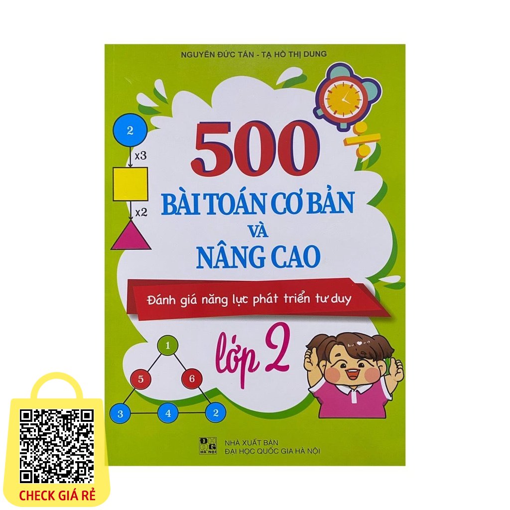 Sách 500 bài toán cơ bản và nâng cao đánh giá năng lực phát triển tư duy lớp 2