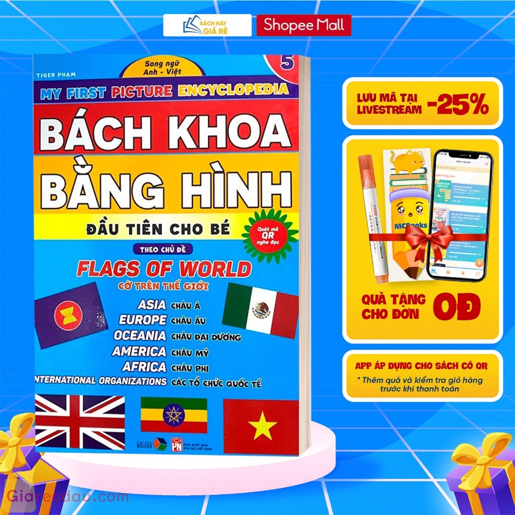 Sách Bách khoa bằng hình đầu tiên cho bé theo chủ đề quyển 5 - song ngữ Anh Việt - Quét mã QR nghe đọc