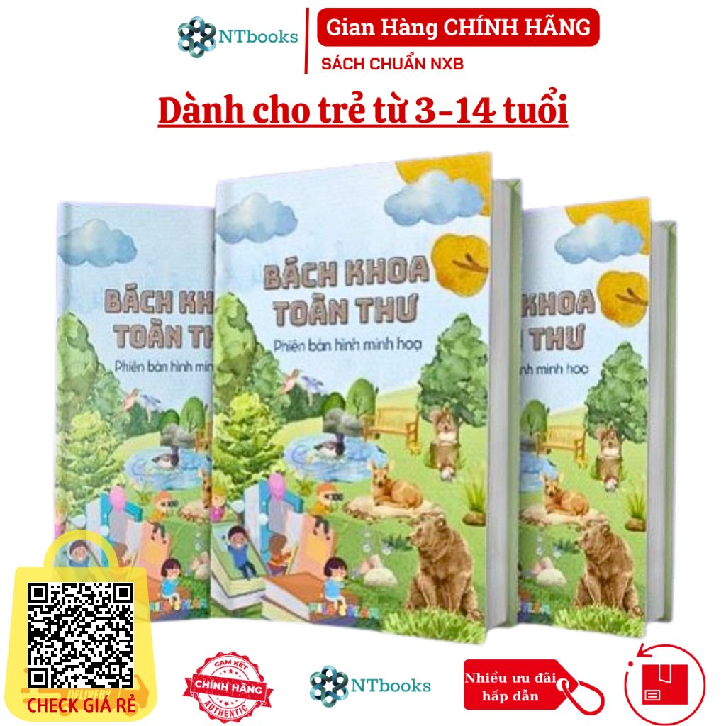 Sách Bách Khoa Toàn Thư 8 Chủ Đề cho Bé 3-14 tuổi Phiên bản hình minh họa