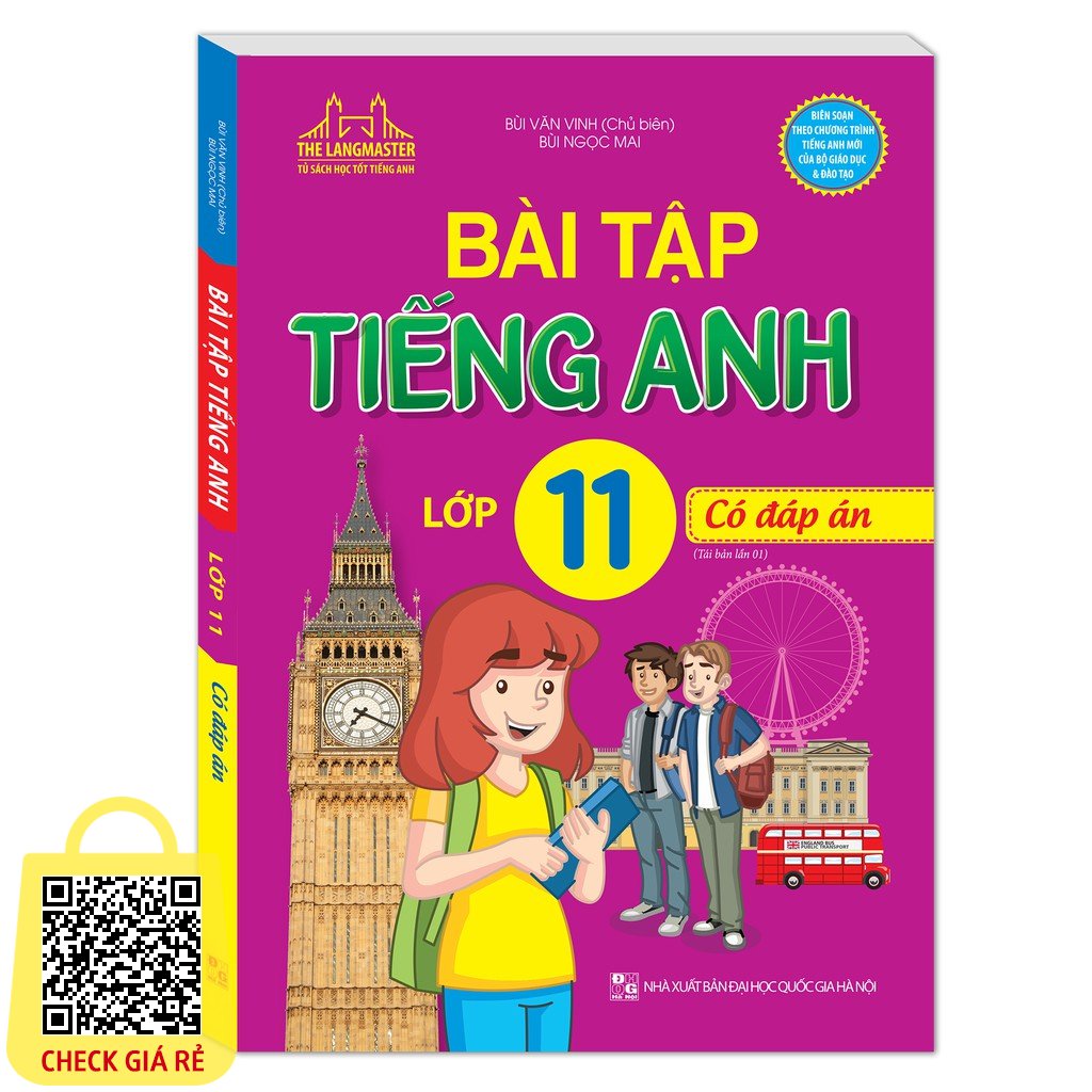 Sách - Bài tập tiếng Anh lớp 11 - Có đáp án Tặng Kèm Bookmark