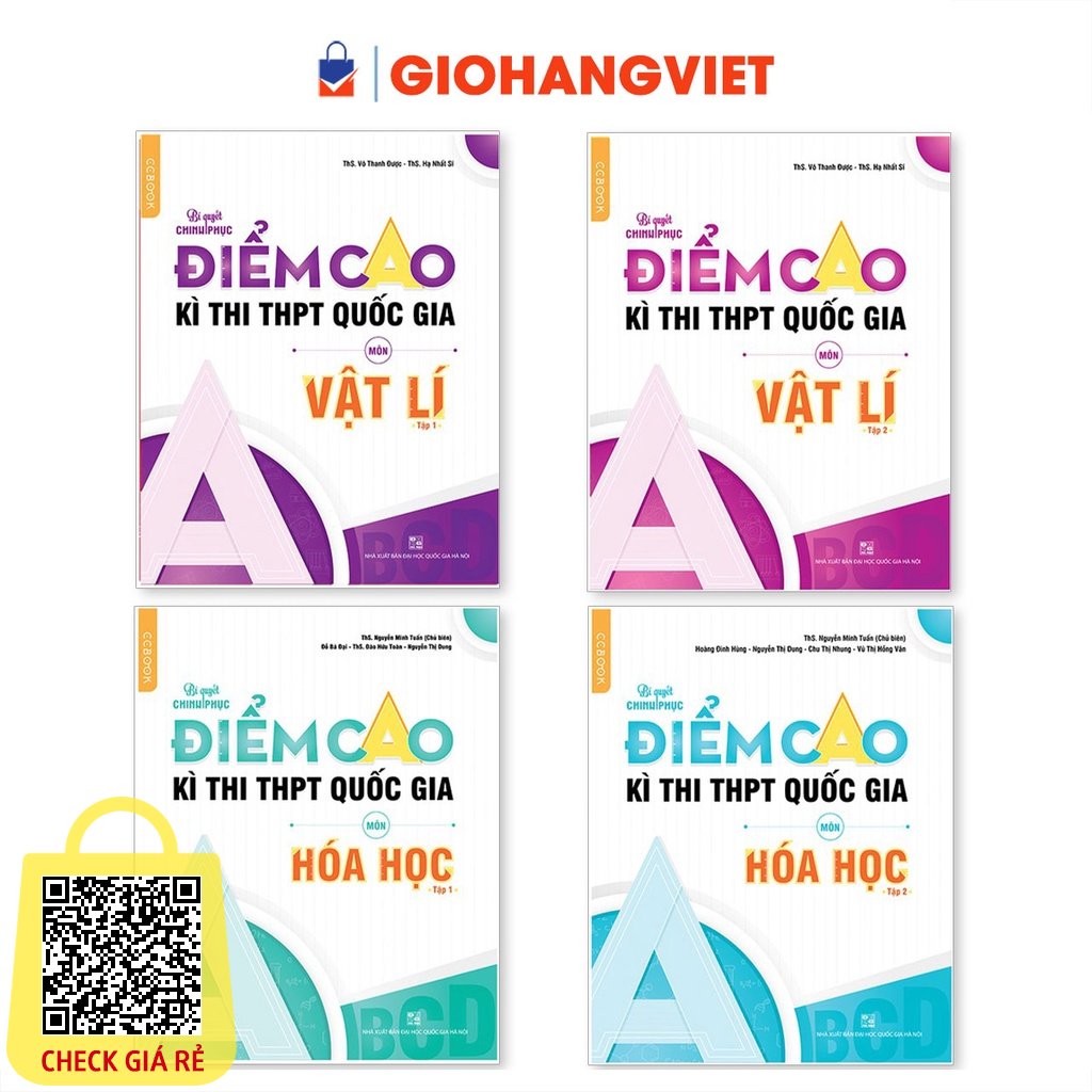 Sách Bí quyết chinh phục điểm cao kỳ thi THPT Quốc gia môn Vật lý Hóa học (4 cuốn)