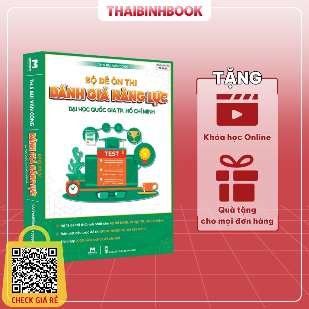 Sách Bộ Đề Ôn Thi Đánh Giá Năng Lực Đại Học Quốc Gia TP.HCM Thầy Bùi Văn Công