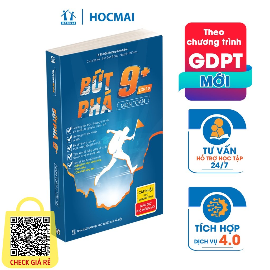 Sách Bứt phá 9+ môn Toán lớp 10 Phòng luyện Topclass Toán hoặc Văn Combo bứt phá điểm cao HOCMAI