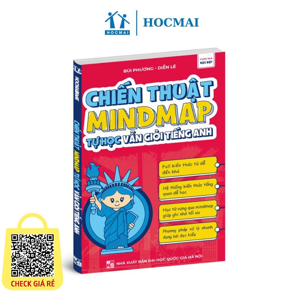 Sách Chiến Thuật Mindmap Tự Học Vẫn Giỏi Tiếng Anh Phiên bản mới, dành cho người mất gốc, người mới bắt đầu HOCMAI