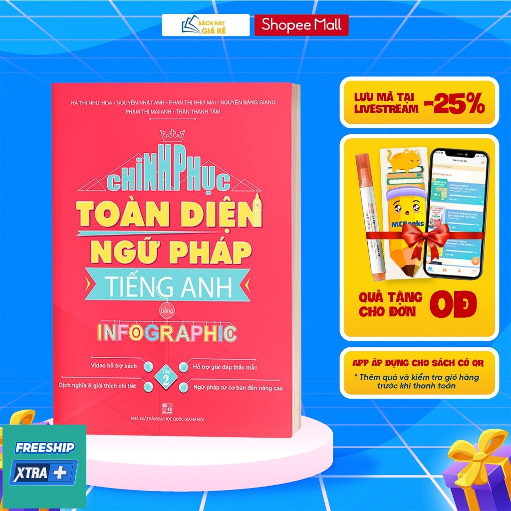 Sách Chinh phục toàn diện Ngữ pháp tiếng Anh bằng Infographic - Tập 2 - Tặng kèm khóa học