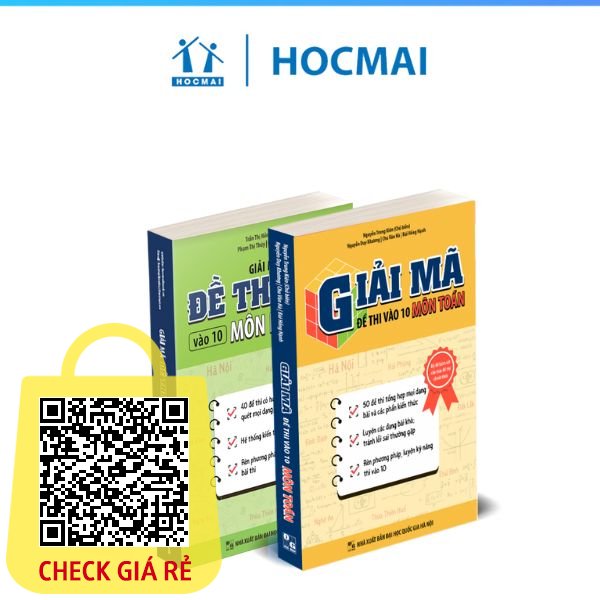 Sách  Combo 2 cuốn Giải mã đề thi vào 10 môn Toán, Ngữ văn Hệ thống kiến thức, đề thi, Chinh phục 8+