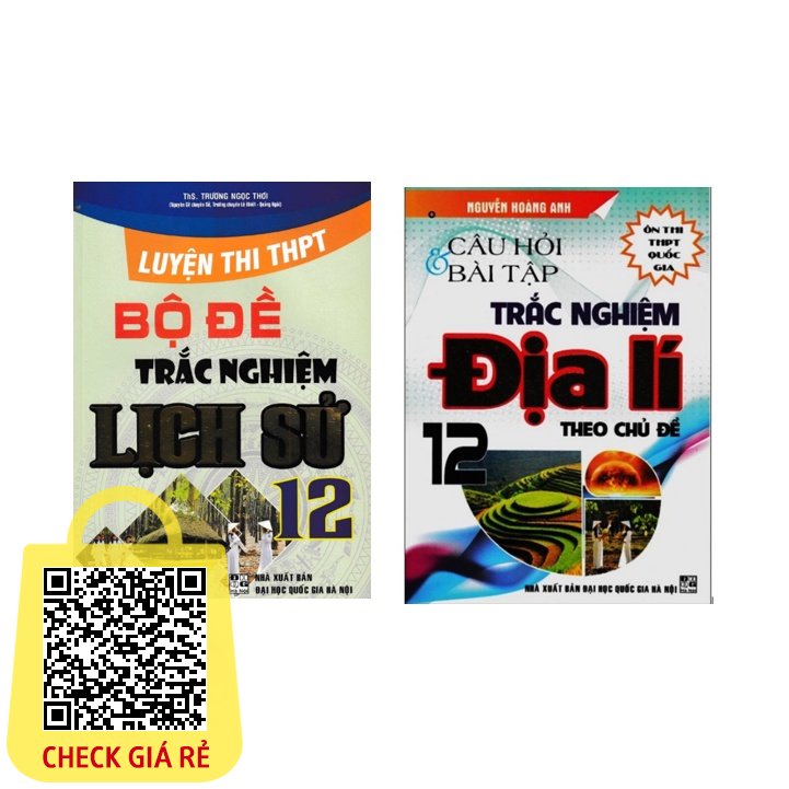 Sách Combo 2 cuốn luyện thi THPT Bộ đề trắc nghiệm lịch sử 12 + Câu hỏi và bài tập trắc nghiệm địa lí 12