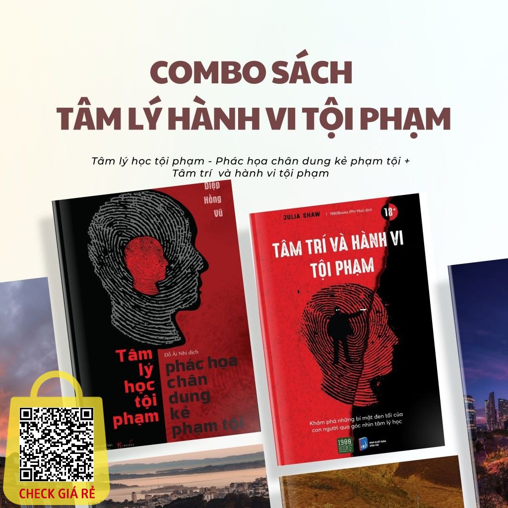 Sách Combo 2 cuốn Tâm lý học tội phạm phác họa chân dung kẻ phạm tội (AZ) + Tâm trí và hành vi tội phạm