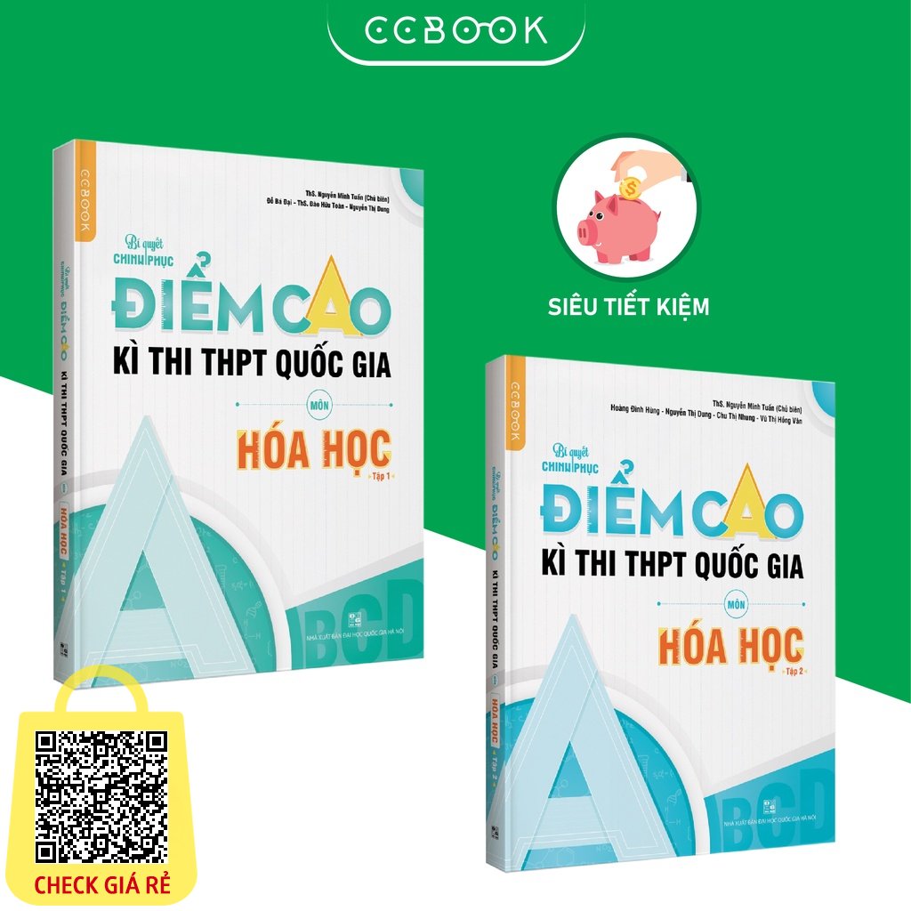 Sách Combo 2 tập Bí quyết chinh phục điểm cao kì thi THPT Quốc gia môn Hóa học (Tập 1 - tập 2) Chính hãng CCbook