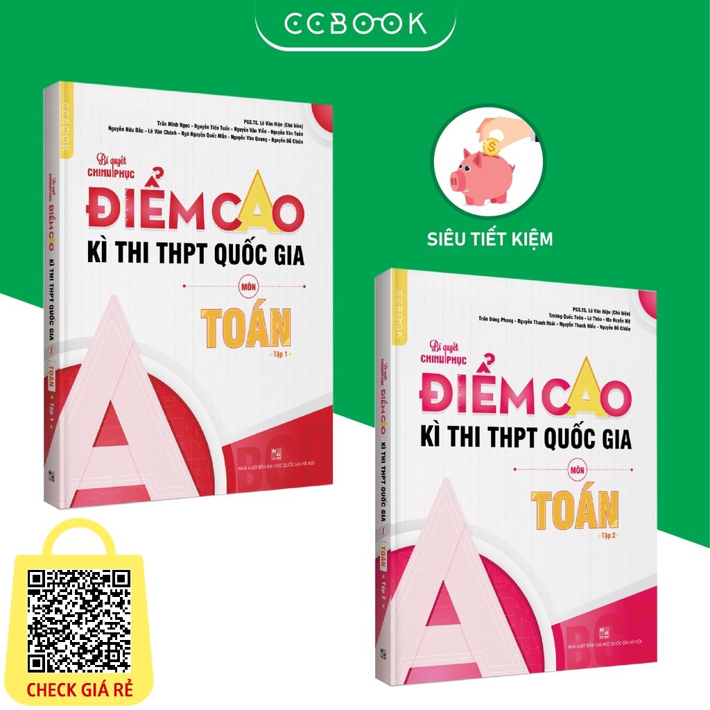 Sách Combo 2 tập Bí quyết chinh phục điểm cao kì thi THPT Quốc gia môn Toán (Tập 1 - tập 2) Chính hãng CCbook