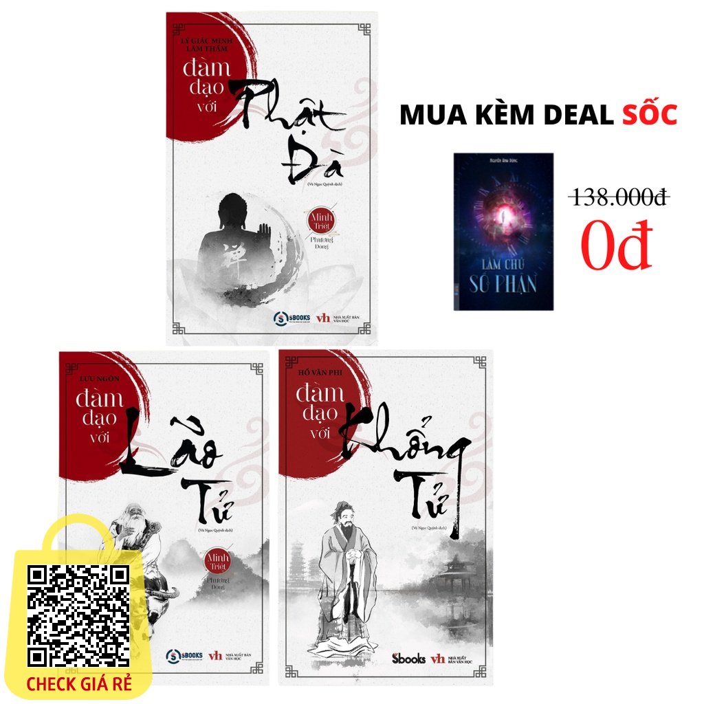 Sách Combo 3 Cuốn: Đàm Đạo với Phật Đà + Đàm Đạo với Khổng Tử + Đàm Đạo với Lão Tử