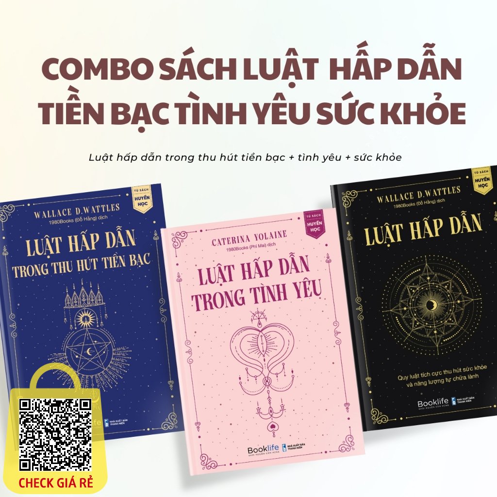 Sách Combo 3 Cuốn Luật Hấp Dẫn Trong Thu Hút Tiền Bạc + Trong Tình Yêu + Thu Hút Sức Khỏe Và Năng Lượng Tự Chữa Lành