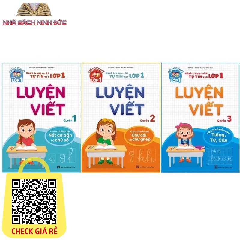 Sách Combo 3 cuốn Luyện Viết Tâm thế vào lớp 1 Quyển 123 (3 cuốn)