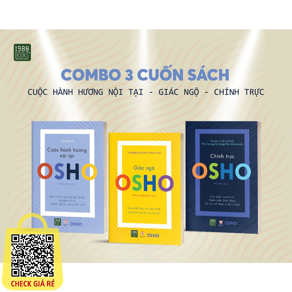 Sách Combo 3 cuốn OSHO Cuộc hành hương nội tại Giác ngộ Chính trực