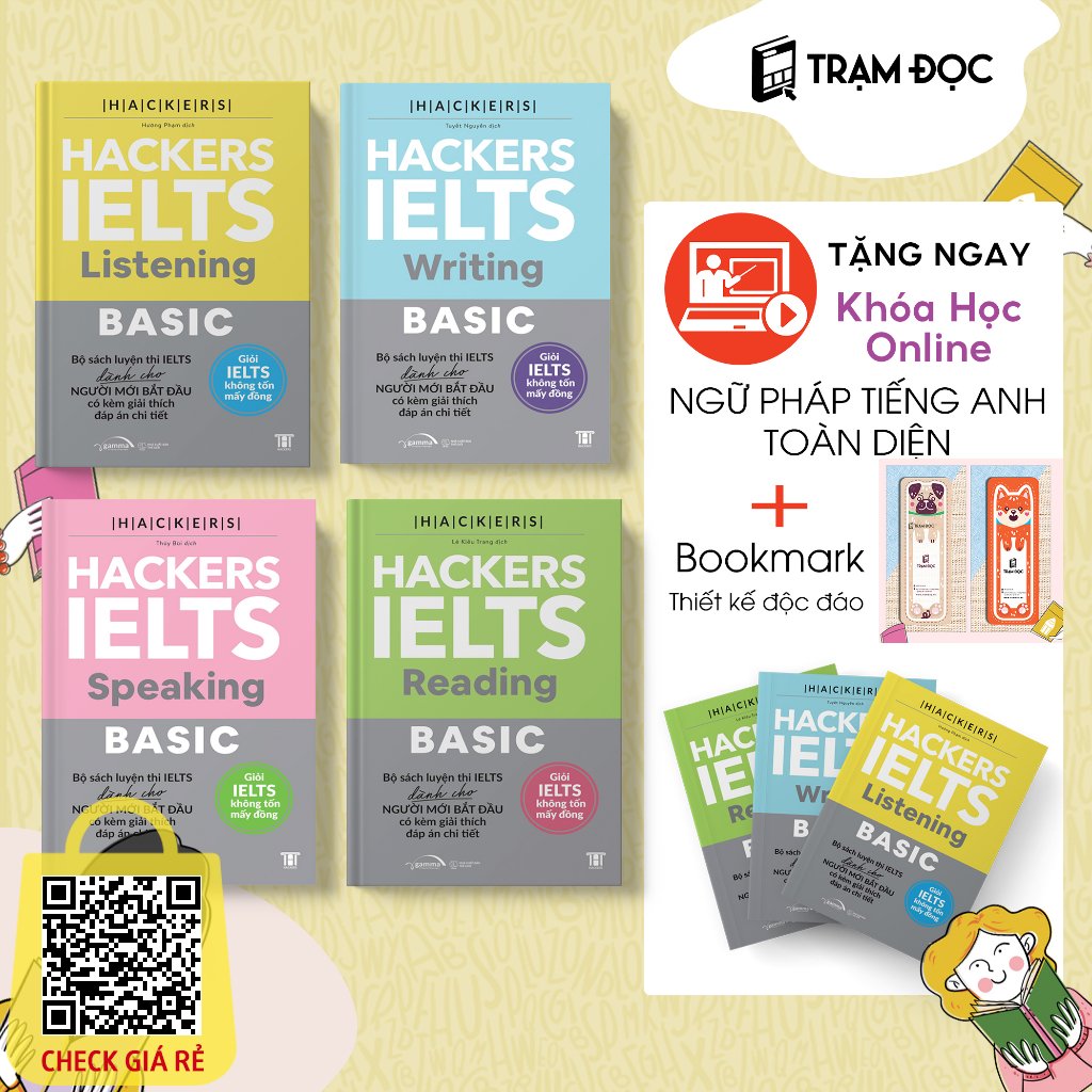 Sách Combo 4 Cuốn: Bộ Hackers IELTS Basic