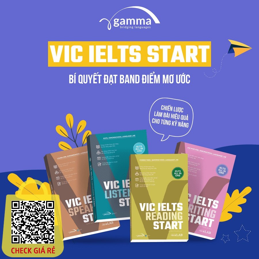 Sách Combo 4 cuốn VIC IELTS START - IELTS All in One