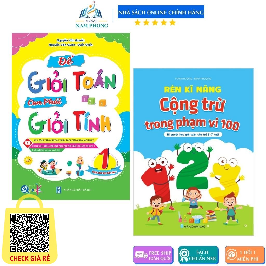 Sách - Combo Để Giỏi Toán Con Phải Giỏi Tính 1 Và Rèn Kĩ Năng Cộng Trừ Trong Phạm Vi 100 Dành Cho Trẻ 6 - 7 Tuổi