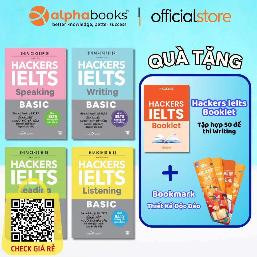 Sách Combo Hackers IELTS Basic (Bộ 4 Cuốn)