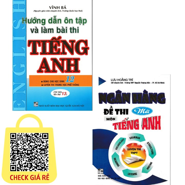 Sách Combo Hướng Dẫn Ôn Tập Và Làm Bài Thi Tiếng Anh 12 + Ngân Hàng Đề thi Mới Môn Tiếng Anh Luyện Thi THPT -Bộ 2 Cuốn