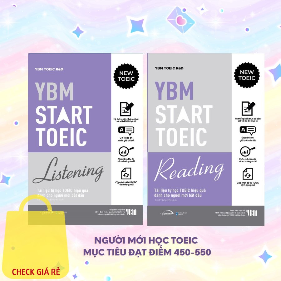 Sách Combo YBM TOEIC Start Reading + YBM TOEIC Start Listening