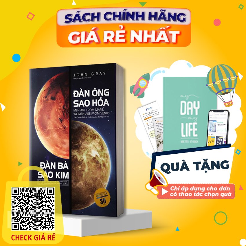 Sách Đàn Ông Sao Hỏa Đàn Bà Sao Kim Thấu Hiểu Phụ Nữ Đàn Ông Hay - Giữ Hạnh Phúc Gia Đình - Tình Yêu Bizbooks