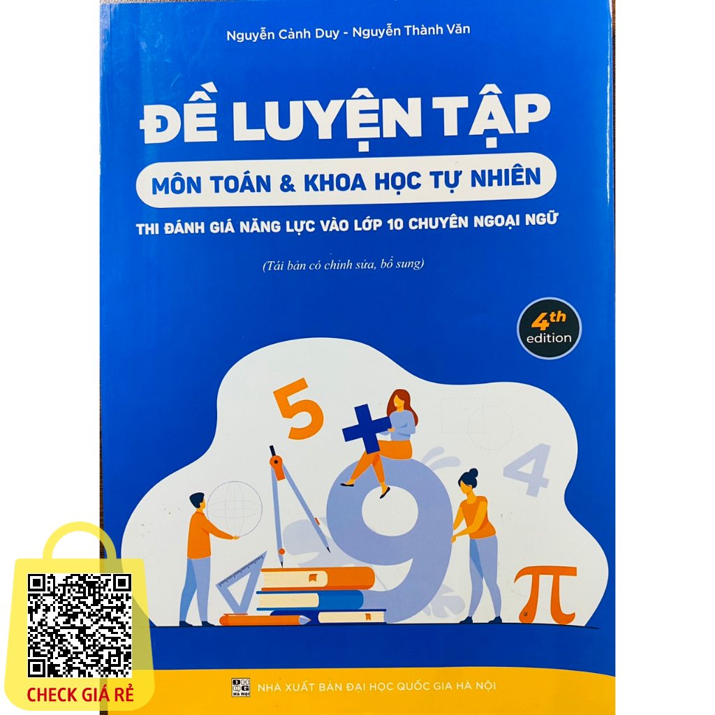 Sách Đề luyện tập môn Toán và khoa học tự nhiên (thi đánh giá năng lực vào 10 chuyên Ngoại Ngữ)