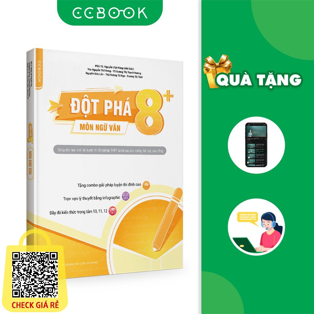 Sách Đột phá 8+ môn Ngữ Văn (Phiên bản mới) Ôn thi đại học và THPT quốc gia Chính hãng CCbook