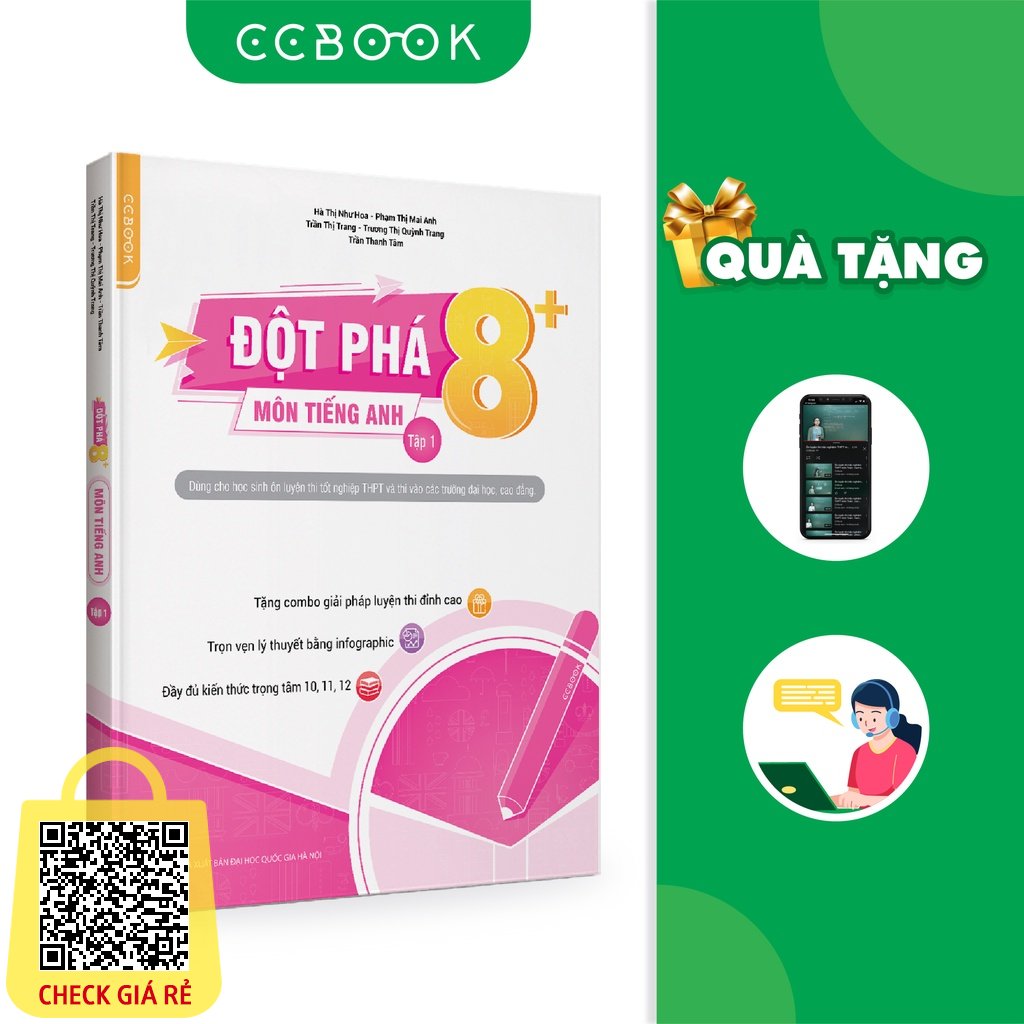 Sách Đột Phá 8+ Môn Tiếng Anh Tập 1 (Phiên Bản mới) Ôn thi đại học và THPT quốc gia Chính hãng CCbook