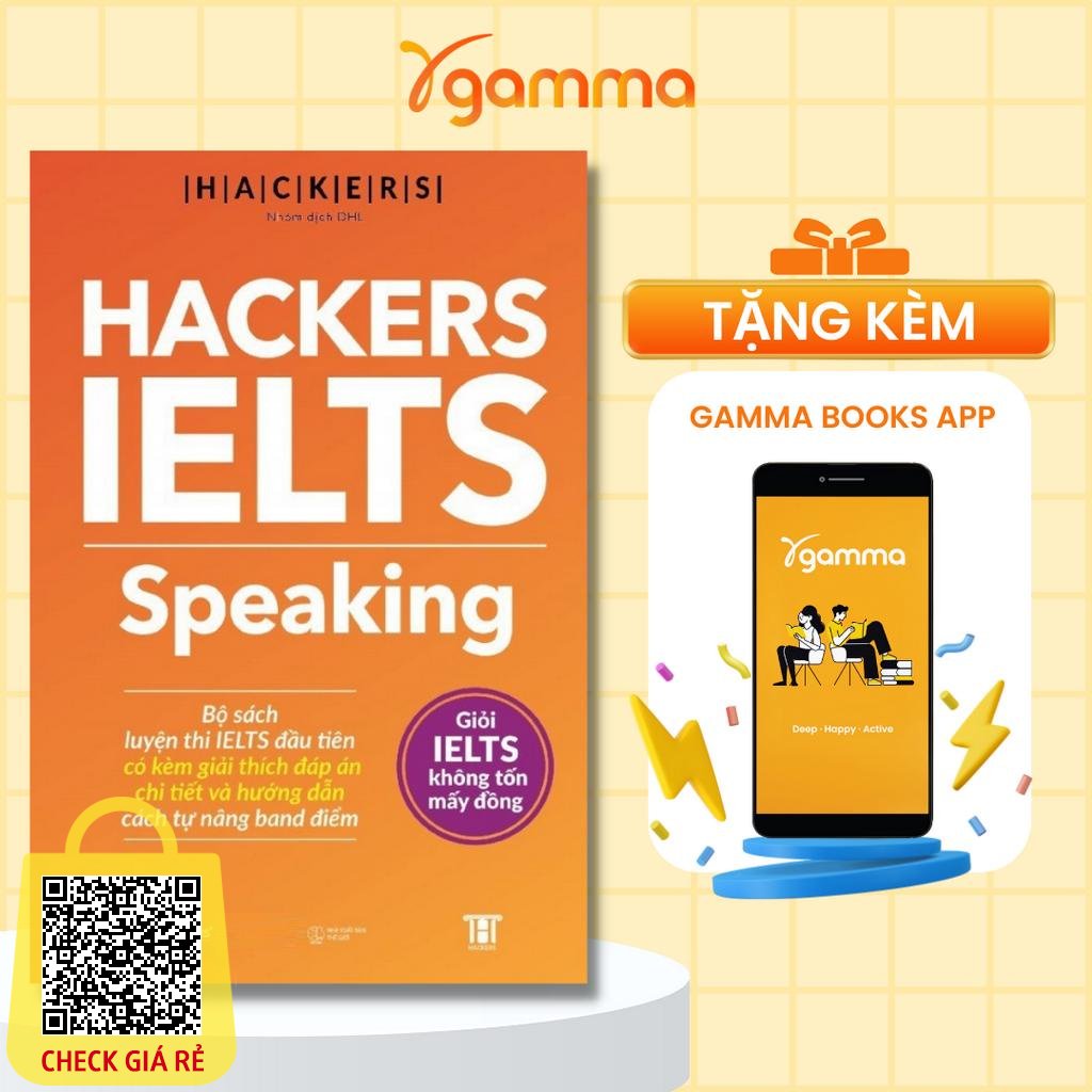 Sách HACKERS IELTS: Speaking (Kèm mã QR file nghe, giải thích đáp án chi tiết và hướng dẫn cách tự nâng band điểm)