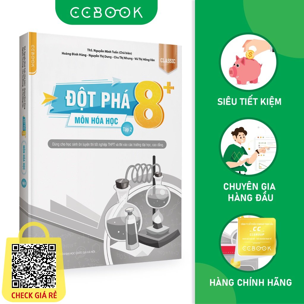 Sách hay mới về Đột phá 8+ môn Hóa học tập 2 Classic Ôn thi đại học - THPT quốc gia Siêu tiết kiệm