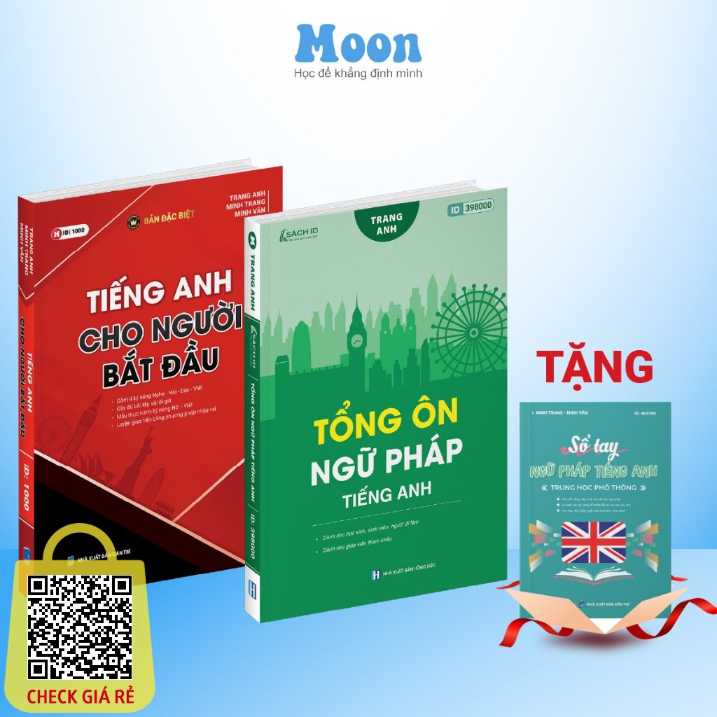 Sách học giải thích ngữ pháp Tiếng anh từ 0 đến 8+ moonbook