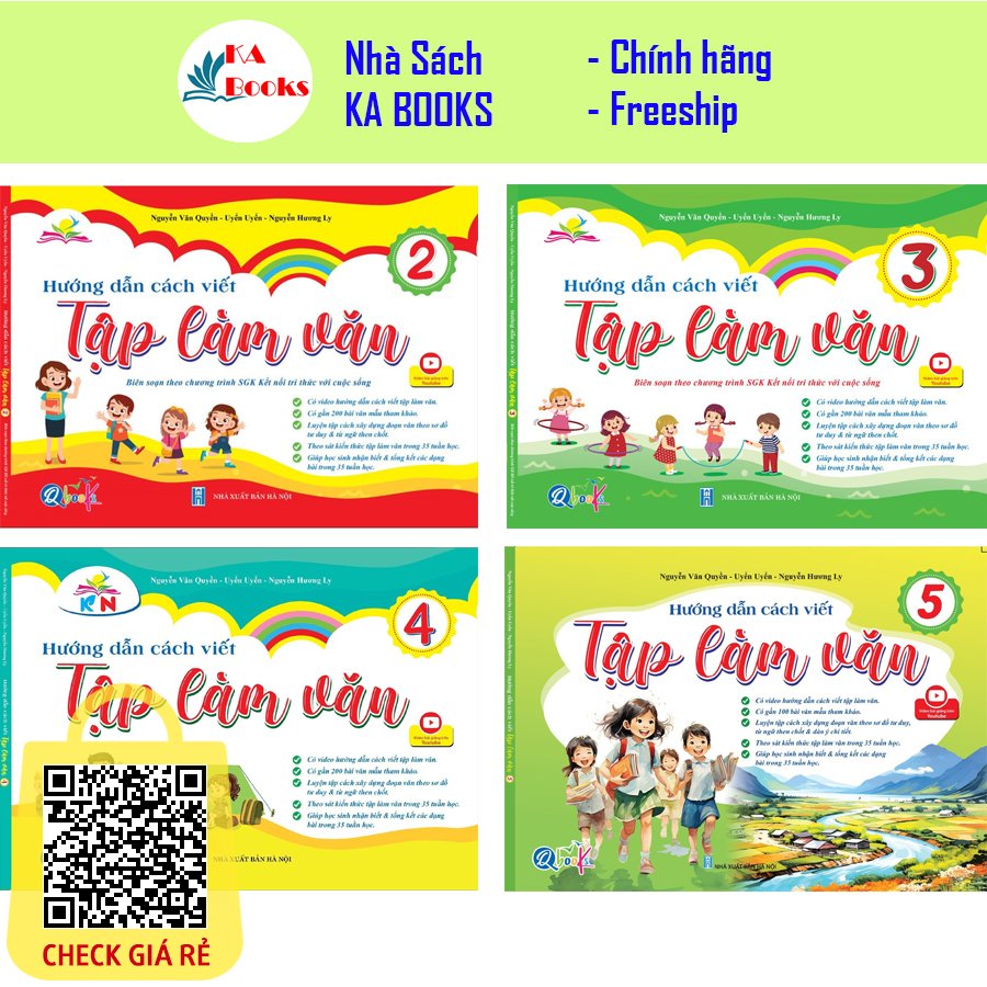 Sách Hướng dẫn cách viết TẬP LÀM VĂN Lớp 2 - 3 - 4 - 5 Cả năm (lẻ tùy chọn)