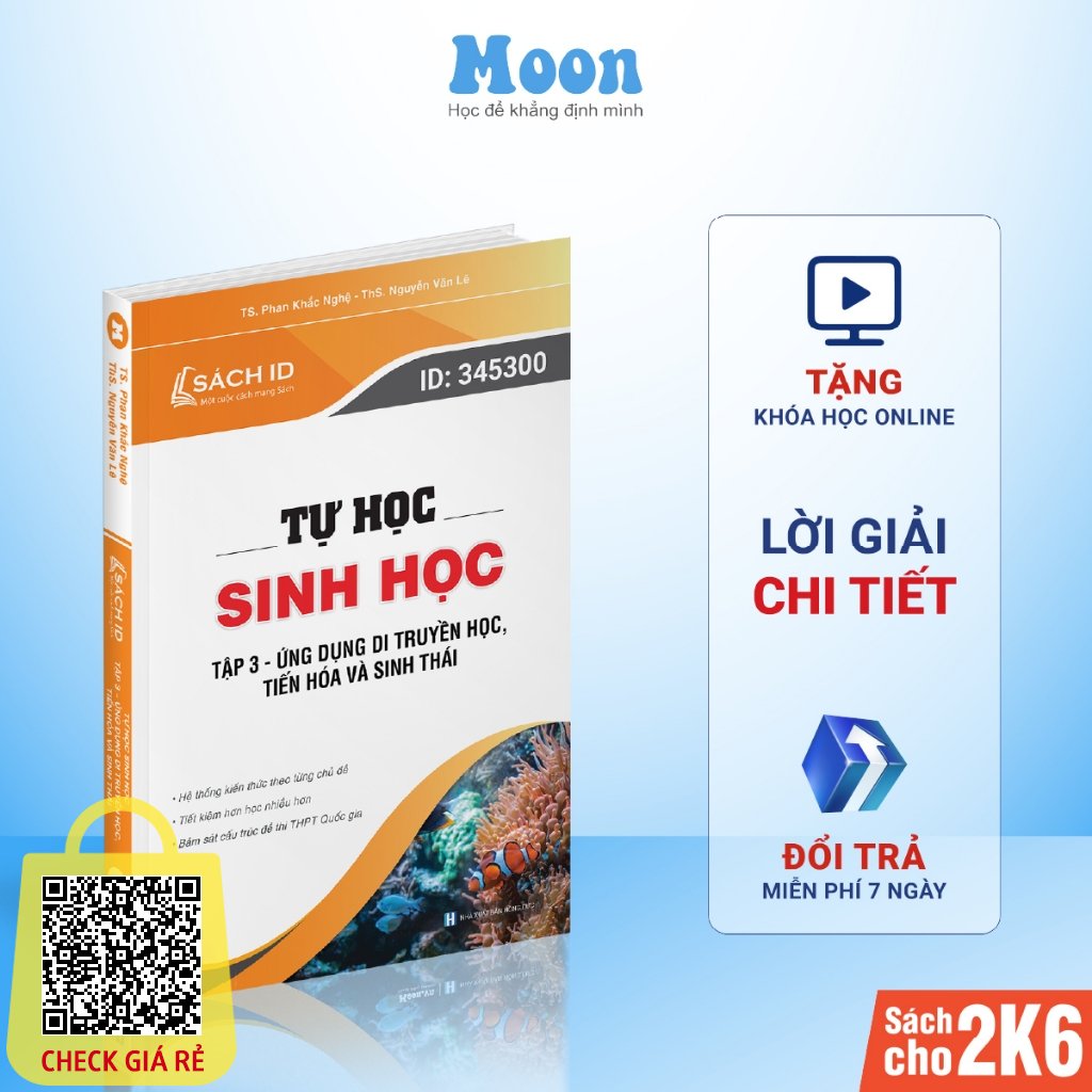 Sách ID luyện thi THPT quốc gia 2021 môn Sinh Tự học Ứng dụng Di truyền học Tiến hóa và Sinh thái (thầy Nghệ)