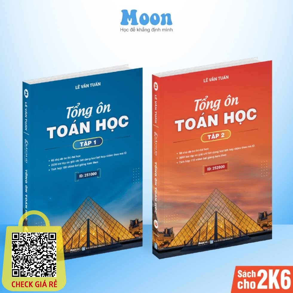 Sách ID tổng ôn toán học lớp 12 tự học luyện thi thpt quốc gia môn toán moonbook 2023.