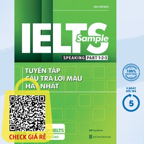 Sách IELTS SAMPLE Speaking Part 1-2-3 Tuyển Tập Câu Trả Lời Mẫu Hay Nhất Megabook