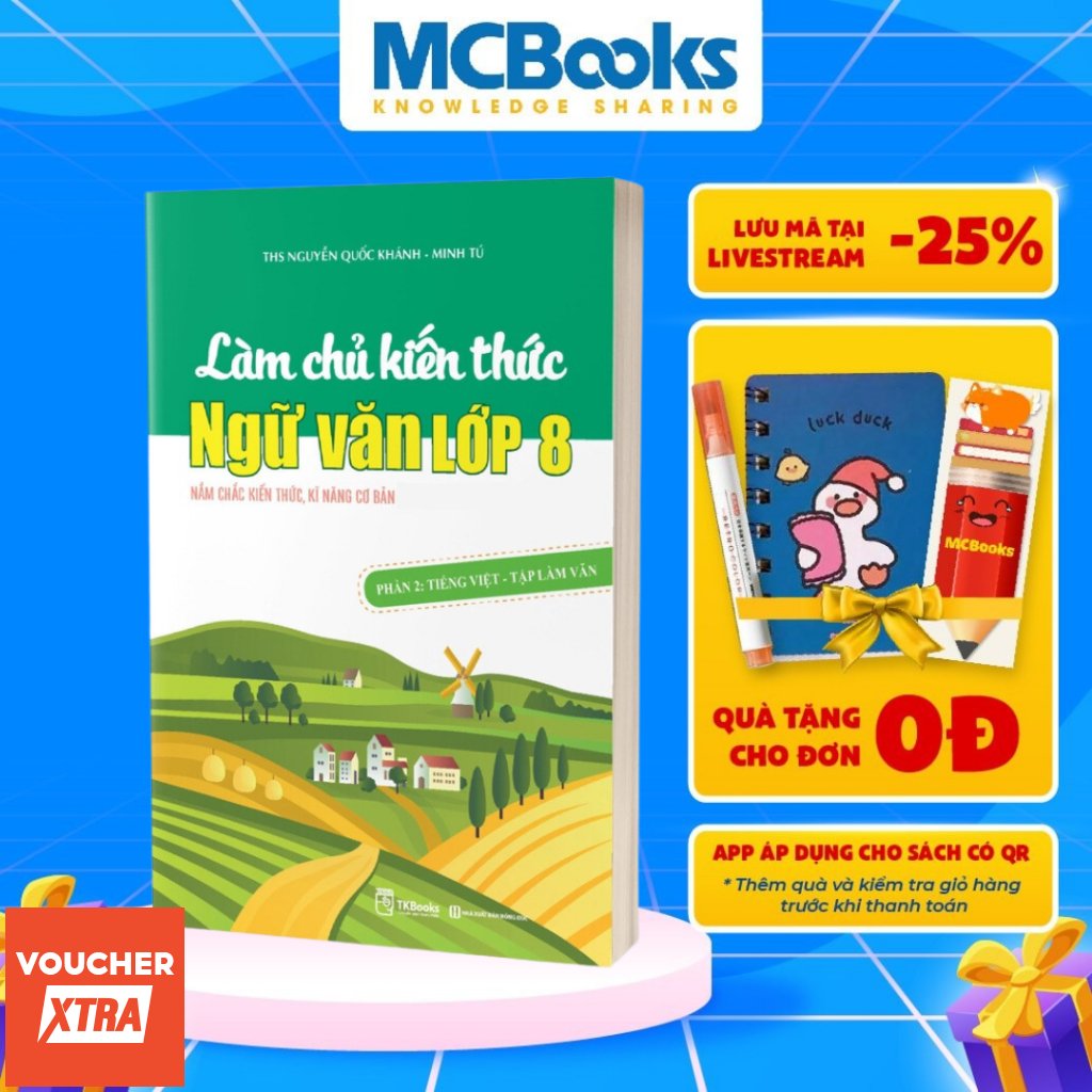 Sách Làm chủ kiến thức Ngữ văn lớp 8 - Phần 2: Tiếng Việt – Tập làm văn